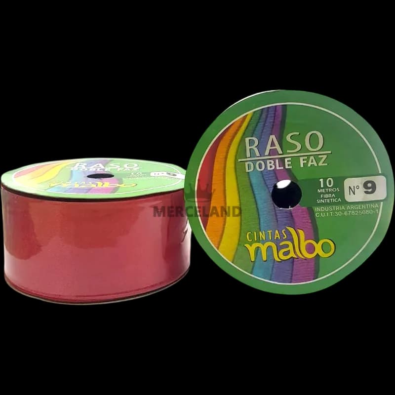 Cinta de Raso Doble Faz Malbo N° 9 - 10 metros